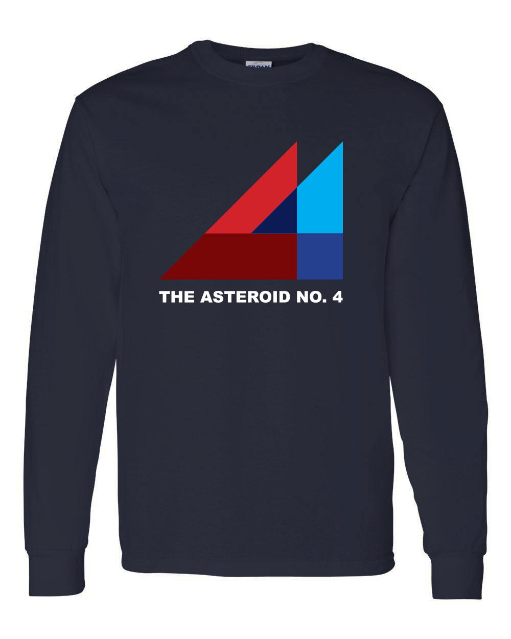 Asteroid No.4 Logo Blue Long Sleeve T-shirt Color Tones Logo