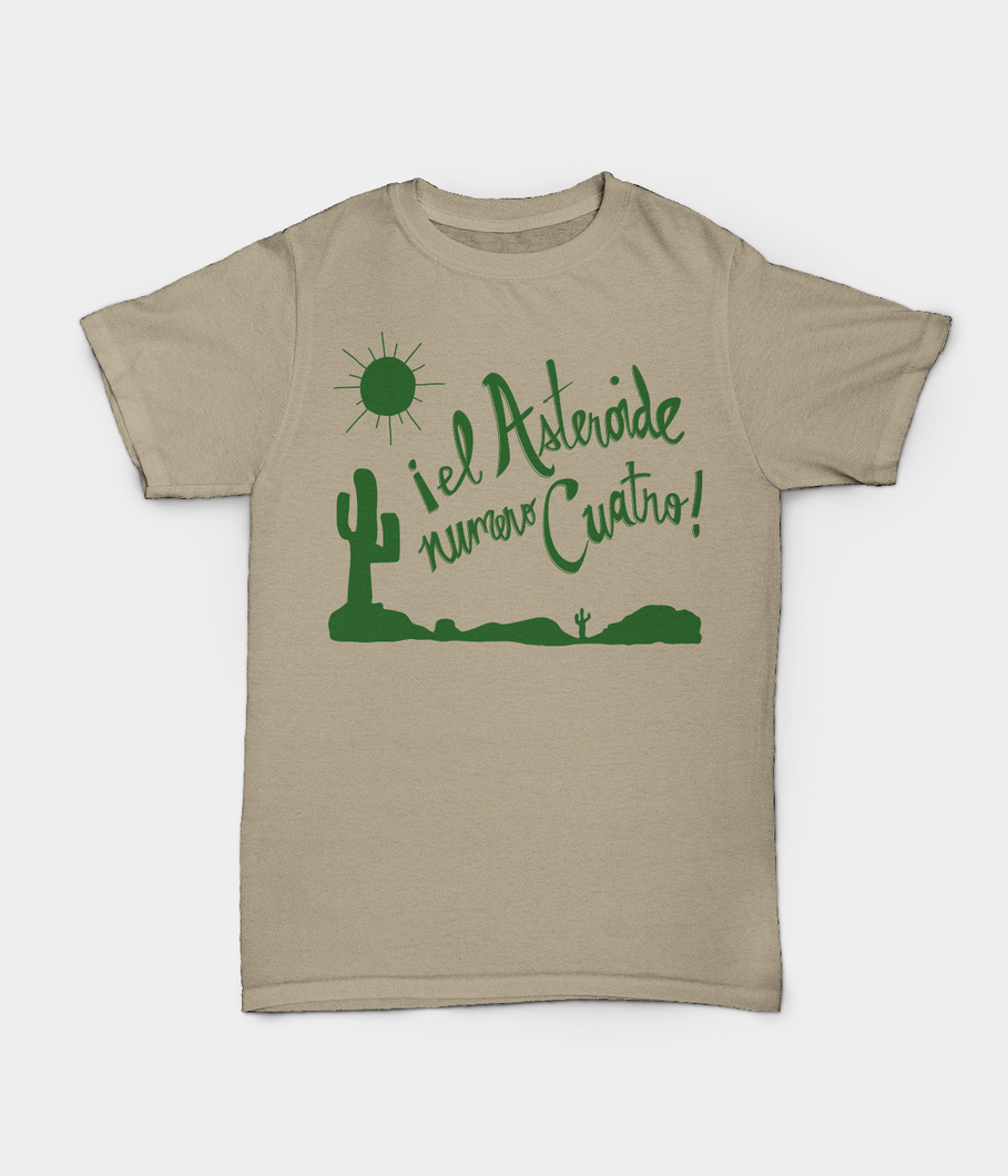 El Asteroide Numero Quatro T-shirts - Sand with Green